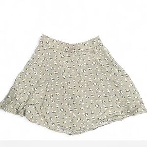 Hollister Floral Skirt in Sage Green